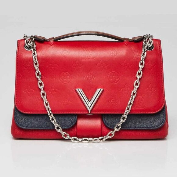 Louis Vuitton Rubis/Blue Monogram Leather Very Chain Bag - Picture 1 of 11